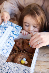 'Egg in a nest' oatmeal raisin cookie box by  Maman