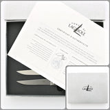 Forge de  Laguiole 6 Piece Steak Knife Set Assorted Wood Handle Shiny Finish