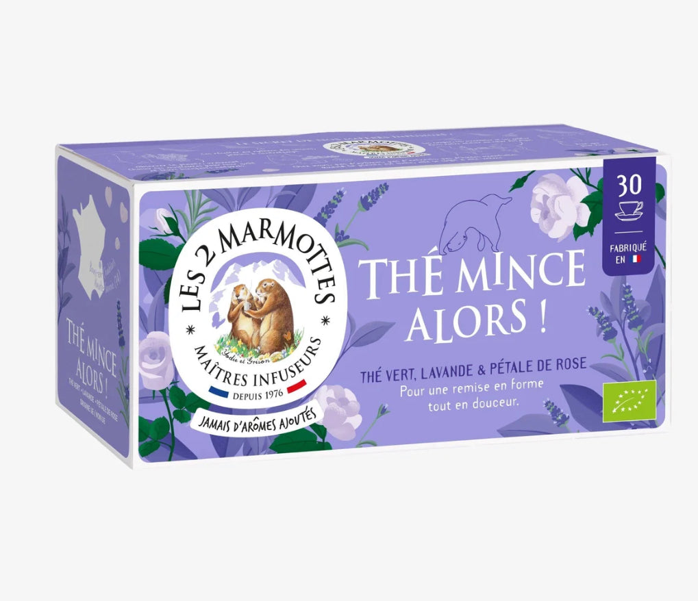 Les 2 Marmottes - The Mince Alors, Organic Green Tea with Rose & Lavender