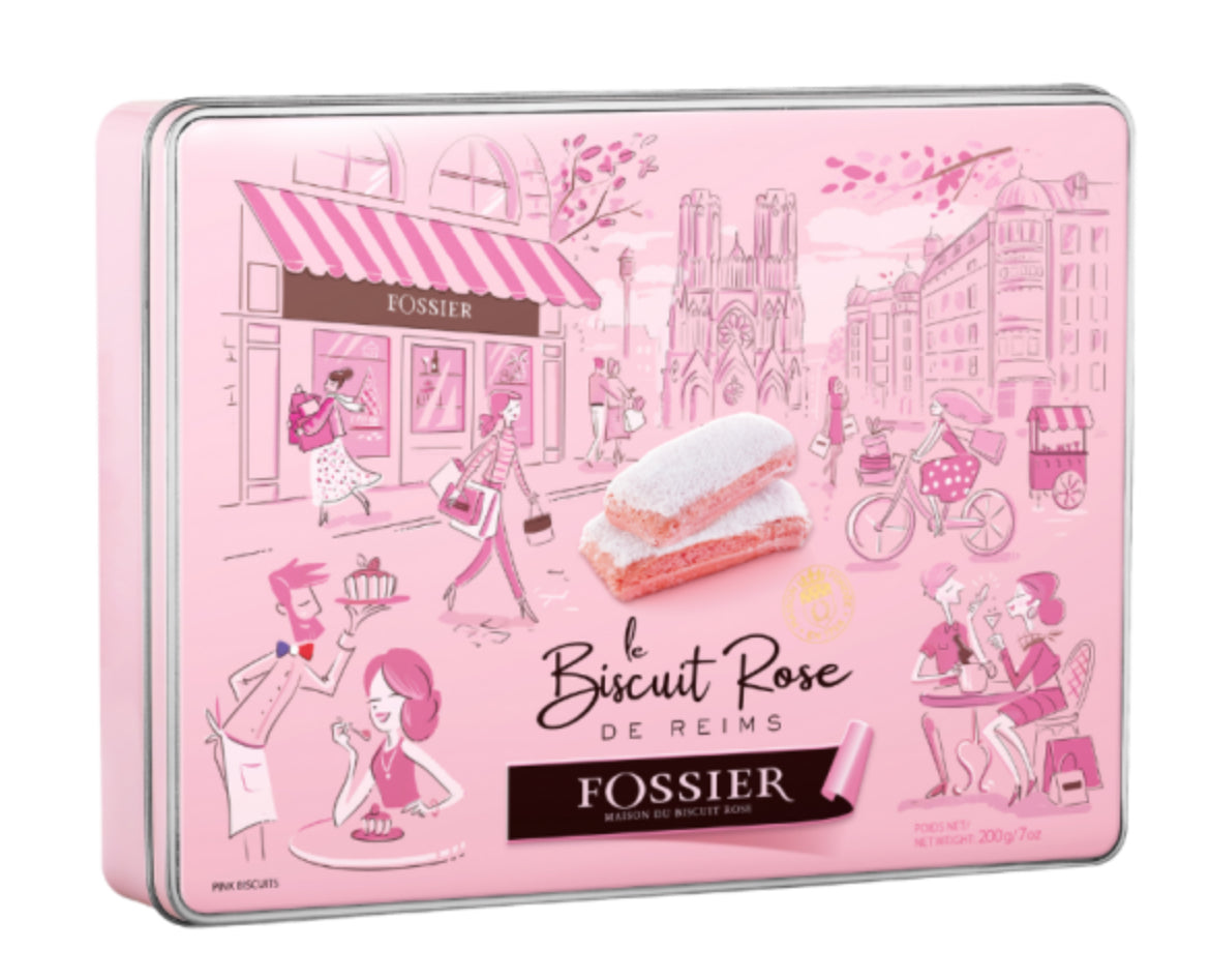 Boîtes à Biscuits Métal Brandsseller - Lot De 3 - Rose Empilable