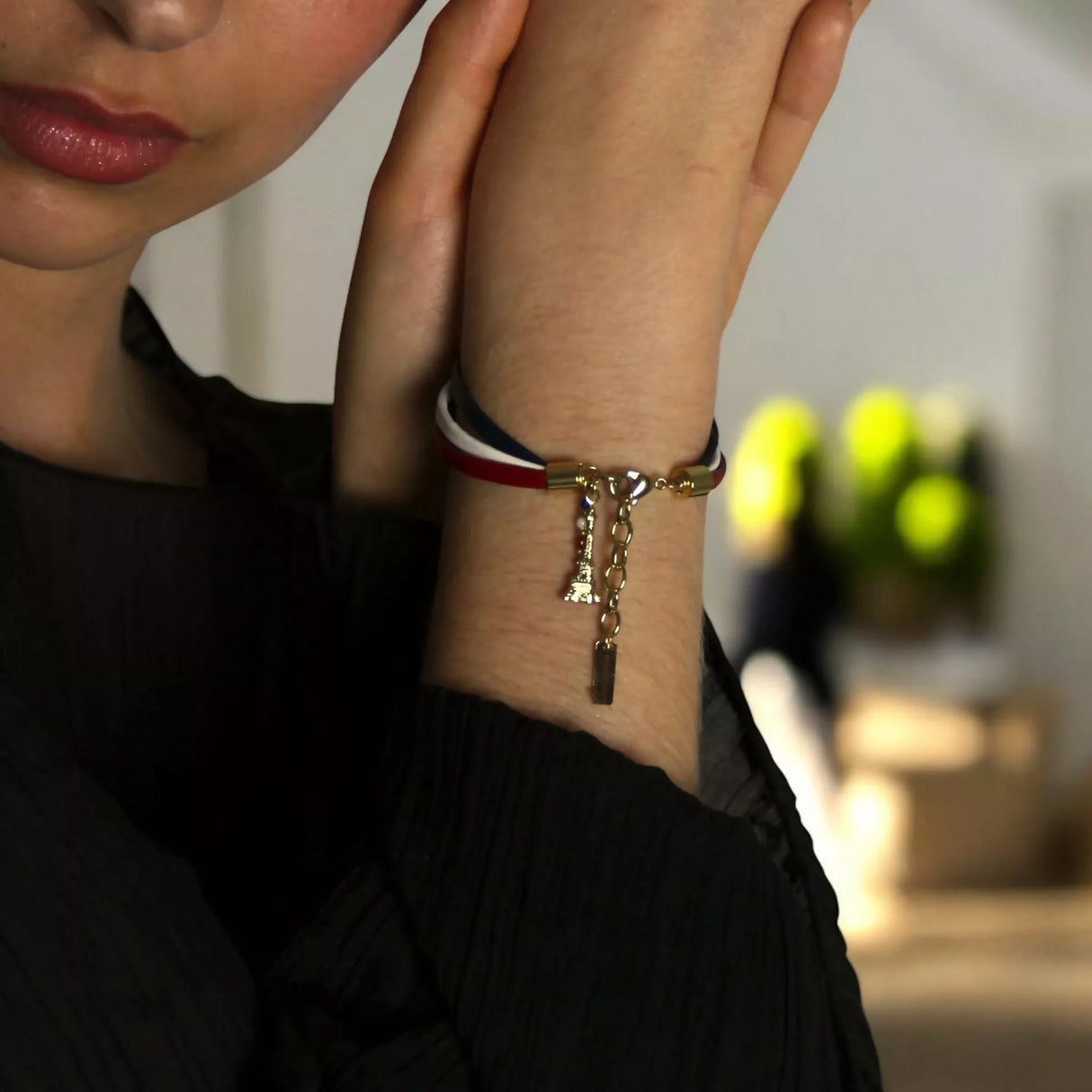 Gustave single wrap leather bracelet