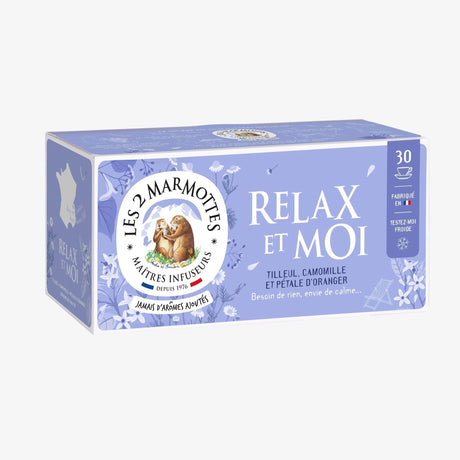 Les 2 Marmottes - Relax et moi Linden, Chamomile & Orange Blossom Herbal tea