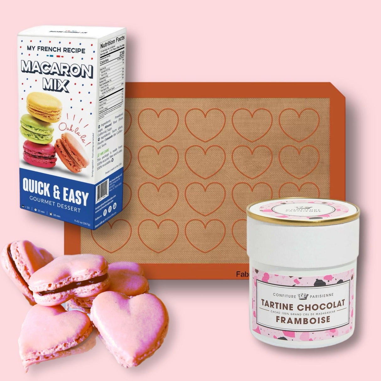 a french gift set with macaroons