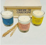 Cirerie De Gascogne - Spring-Summer Candle Set (in a wooden box) - 3 x 80g