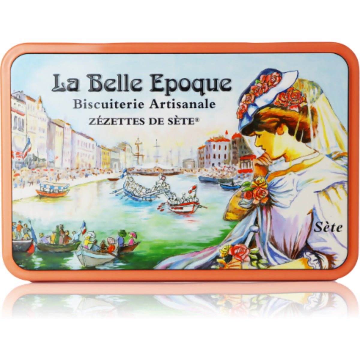 Traditional Sugar-Coated French Cookies in a Tin – Zézettes de Sète