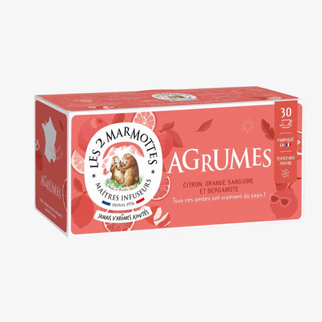Les 2 Marmottes Agrumes - Citrus Herbal Tea – Lemon, Orange & Bergamot