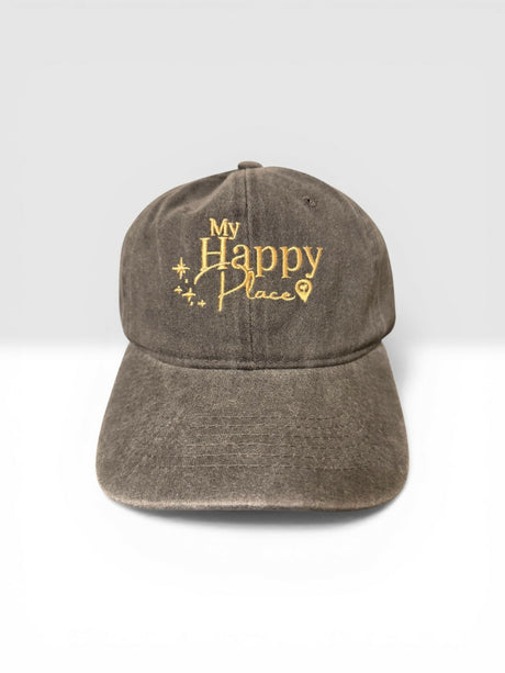 "My Happy Place" vintage style cap