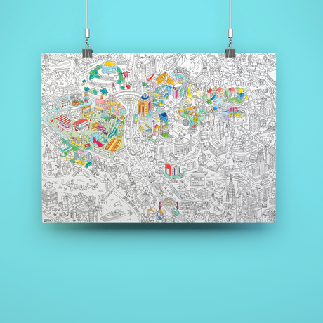 Los Angeles - Giant coloring poster