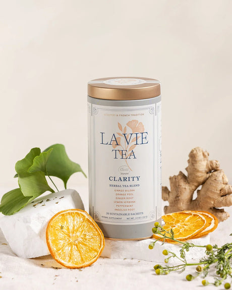 Clarity Herbal Tea – Peppermint, Verbena & Ginger – La Vie Tea
