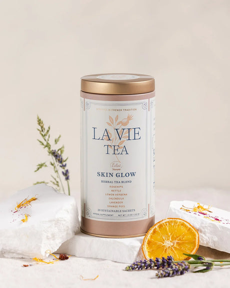 Skin Glow Herbal Tea – Rosehip, Verbena & Lavender – La Vie Tea