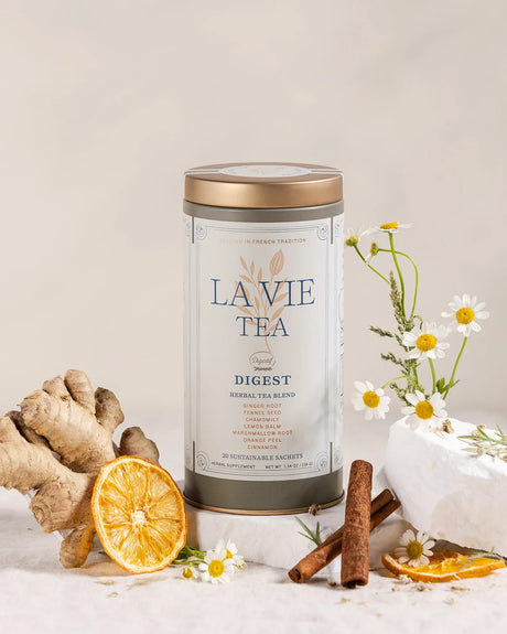 Digest Herbal Tea – Ginger, Fennel & Chamomile – La Vie Tea
