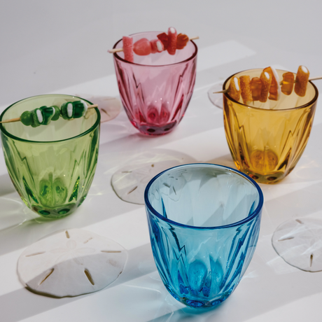 Lily Assorted Colored Glasses – Set of 4