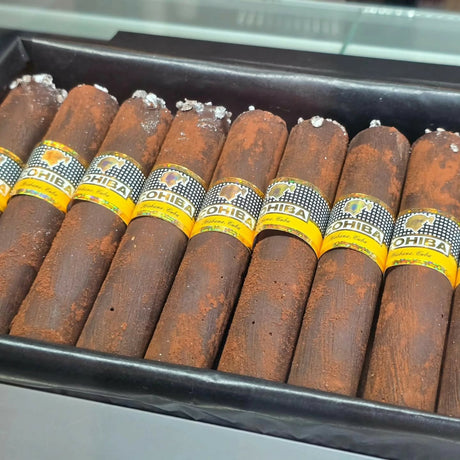 Chocolate Cigars - filled with ganache praline whisky flavored - Box of 9 cigars