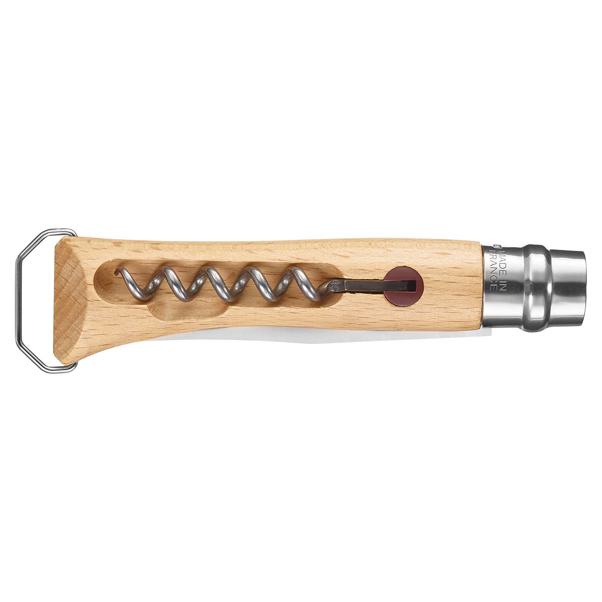 No.10 Corkscrew Stainless Steel Folding Knife with Bottle Opener