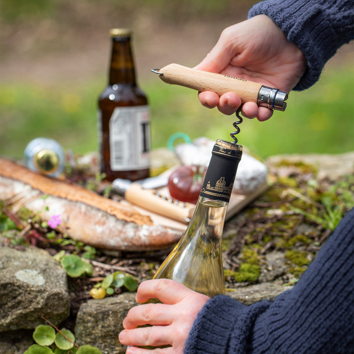 Iconic No.10 Corkscrew Stainless Steel Folding Knife with Bottle Opener
