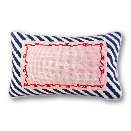 Paris is always a Good idea Needlepoint Pillow