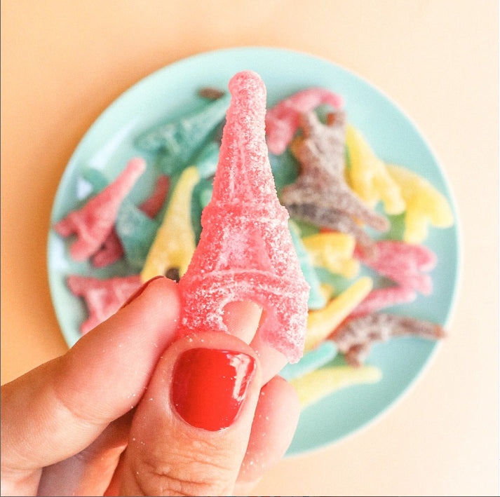 Organic Candies PARIS eiffel tower, croissant shaped