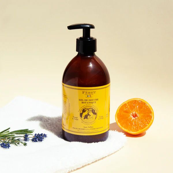 Botanical Shower Gel by Feret – Natural Aromatic Cleanser with Thyme, Rosemary & Lavender