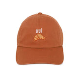 Oui Croissant Embroidered Hat Cap