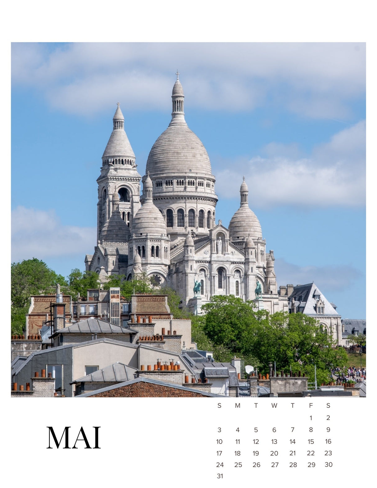 2026 Paris Wall Calendar - A Year in Paris by Rebecca Plotnick | Travel Photography Calendar