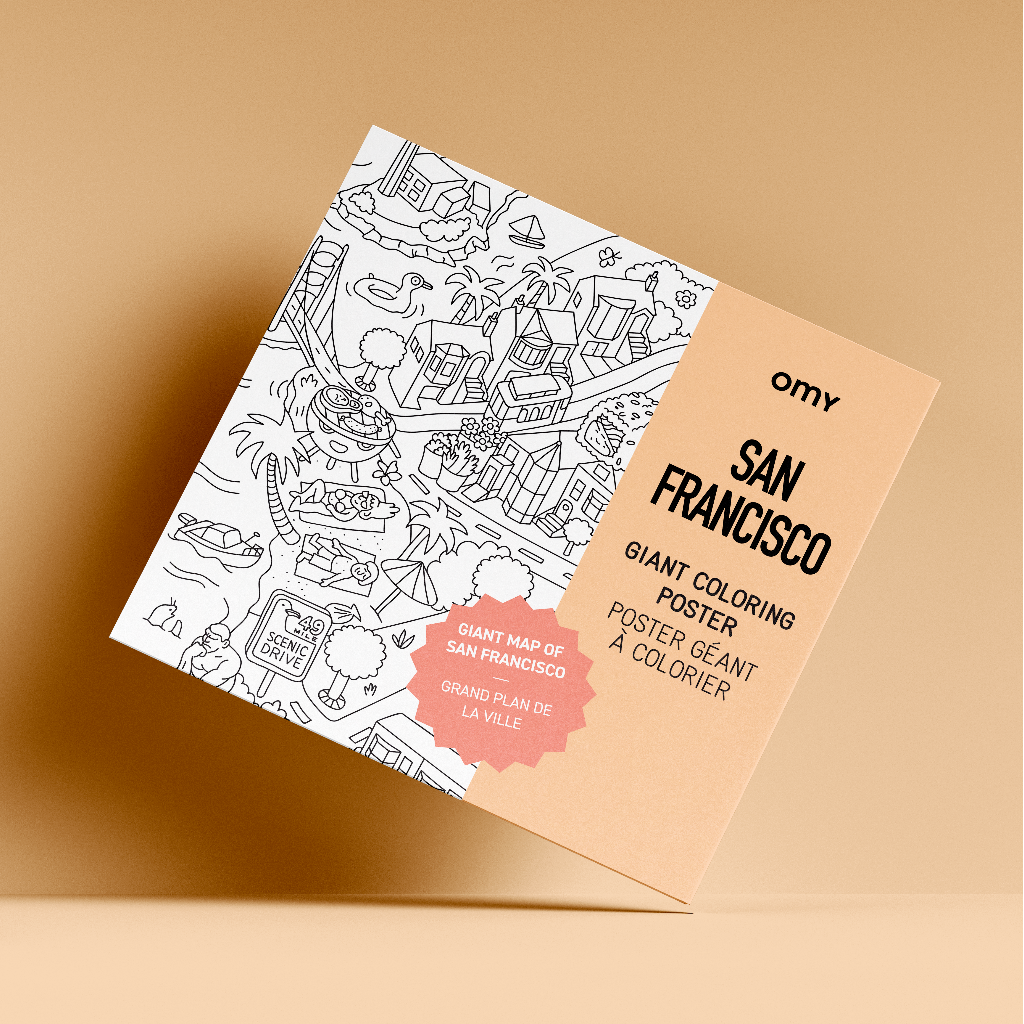 San francisco - Giant coloring poster