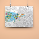 San francisco - Giant coloring poster