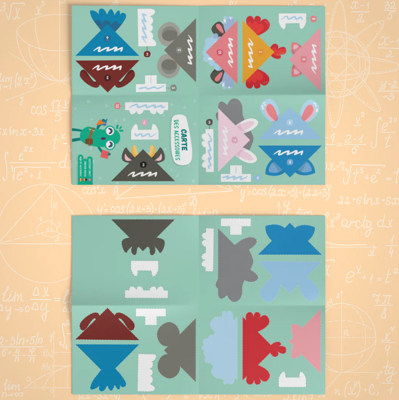 10 Origami bookmarks Farm animals