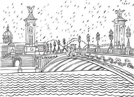 Iconic Paris Coloring Book : 24 Sights to Send and Frame