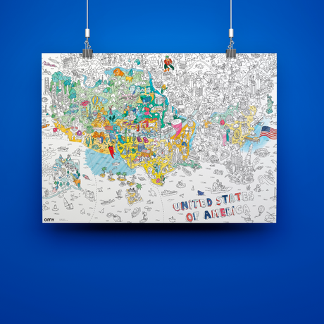 USA - Giant coloring poster