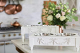 Rose Swag Elevated Pet Bowl / Feeder
