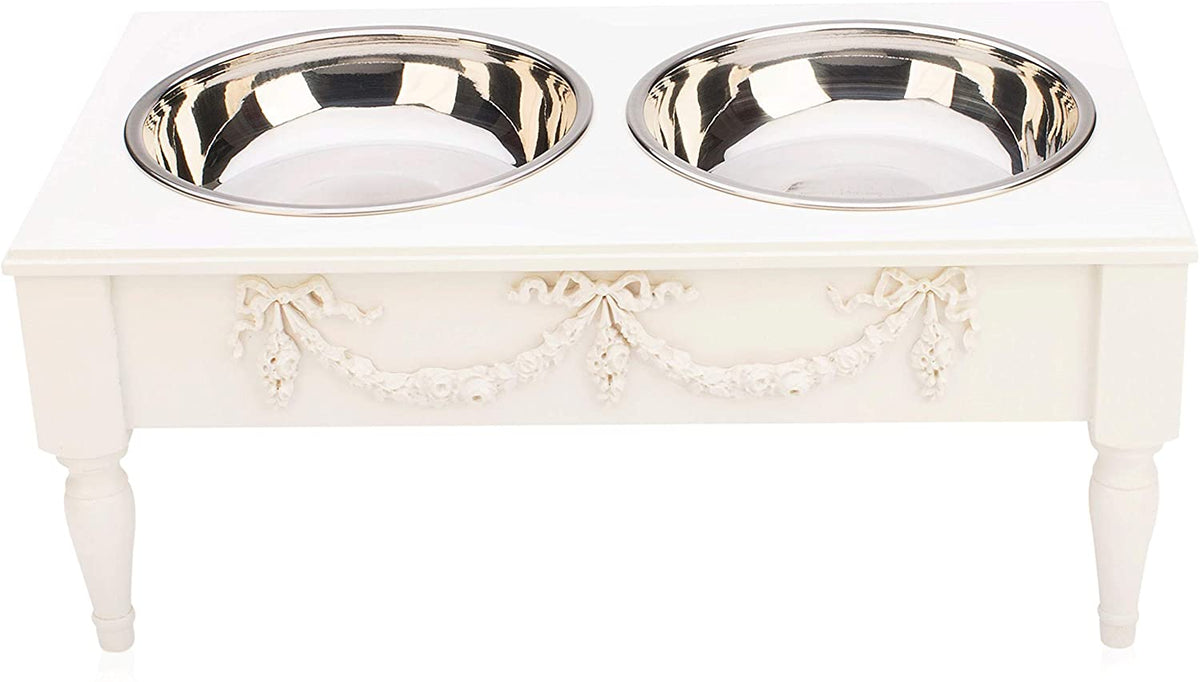 Rose Swag Elevated Pet Bowl / Feeder