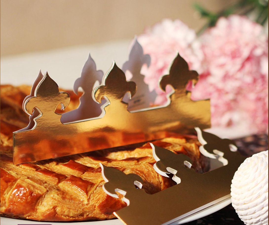 French Galette des Rois Gold Crown