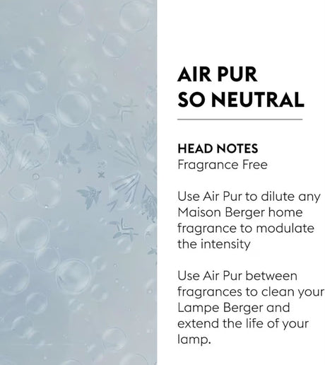 So Neutral Air Pur- Lampe Berger Home Fragrance Refill