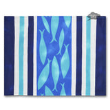 Fishy Fish Acrylic-Coated Cotton Reversible Placemat by Le Cluny