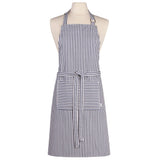 Narrow Royal Blue Stripe Chef Apron