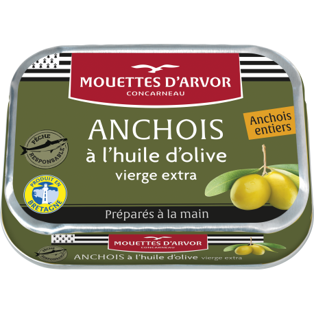 Olive Oil Anchovies - Les Mouettes d'Arvor