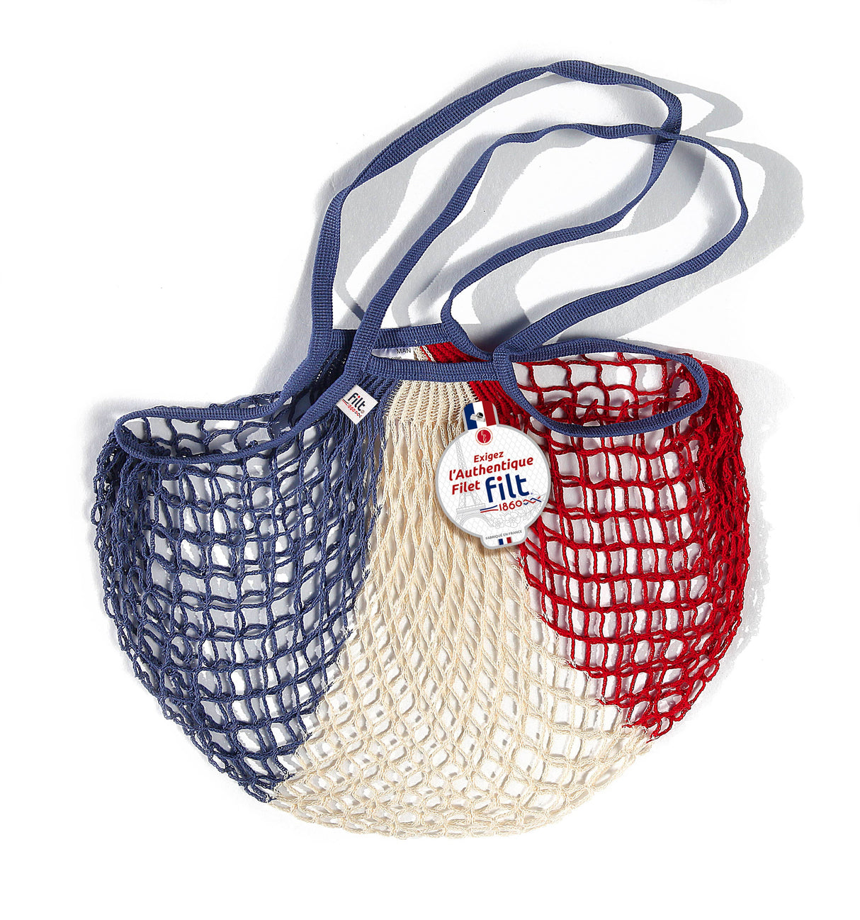 Filt1860 - Net shopping bag Bleu Blanc Rouge