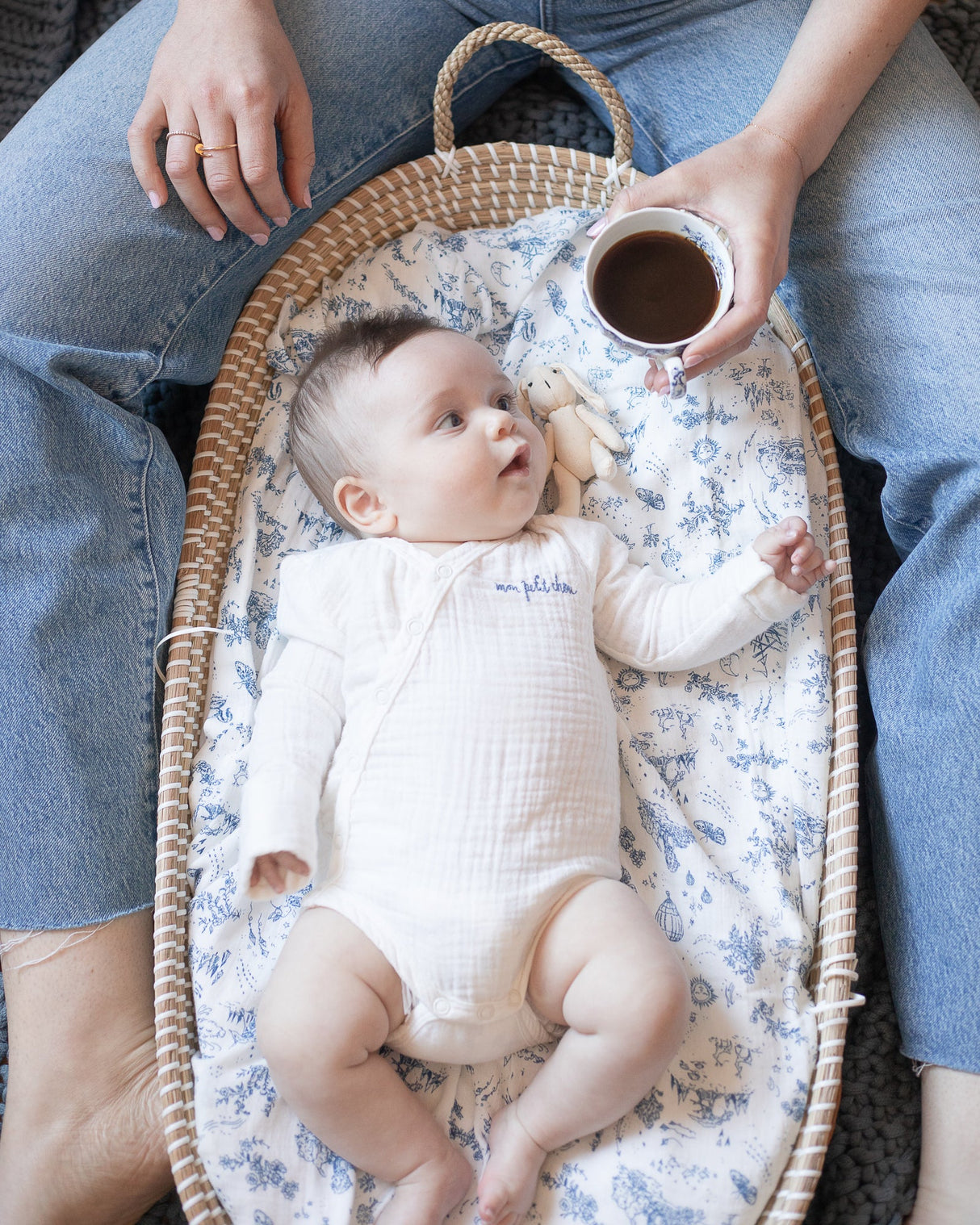 the popple bodysuit {cottontail muslin} by Maman