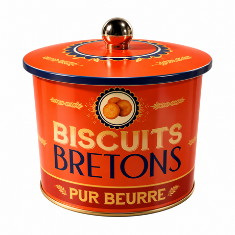 Breton Butter Cookies with Lavender Honey in Tin - Peltier