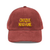 CROQUE MADAME Embroidered Corduroy Hat