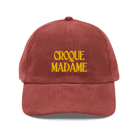CROQUE MADAME Embroidered Corduroy Hat