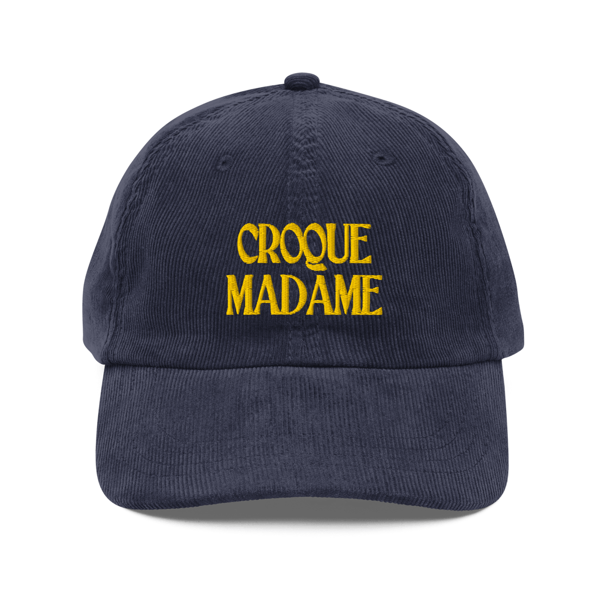 CROQUE MADAME Embroidered Corduroy Hat