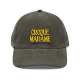 CROQUE MADAME Embroidered Corduroy Hat