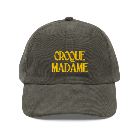 CROQUE MADAME Embroidered Corduroy Hat