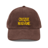 CROQUE MADAME Embroidered Corduroy Hat
