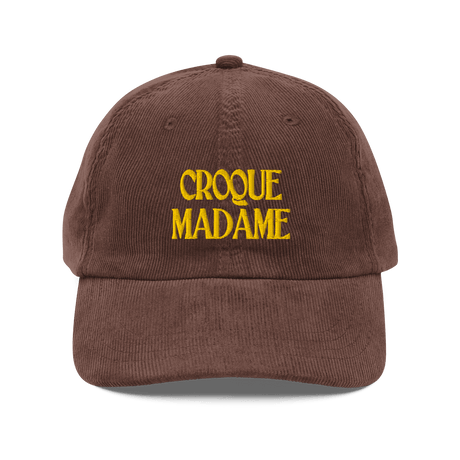 CROQUE MADAME Embroidered Corduroy Hat