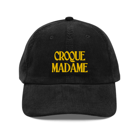 CROQUE MADAME Embroidered Corduroy Hat