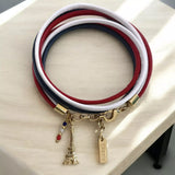 Gustave double wrap leather bracelet
