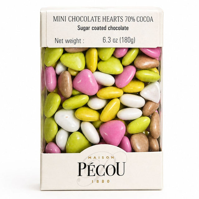 heart shaped chocolate dragees