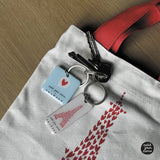 Mini tote bag Tour Eiffel Coeur